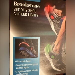Brookstone Neon Green and Red Shoe Clip LED Lights